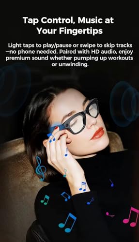 Image of Aeoss Smart AI Glasses with 8MP HD Camera, 1080P Video Recording, ChatGPT Voice Assistant, Live Translation & Object Recognition, ENC Noise Reduction, Bluetooth 5.3 Sunglasses (Photochromic)