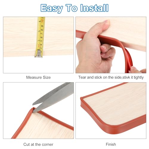 Banda de borde TPE autoadhesiva, protector flexible de bordes de muebles 1/2" 6