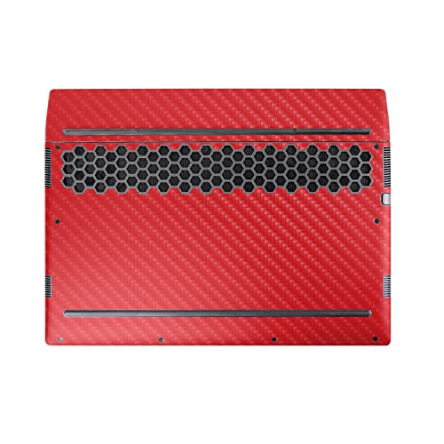 Image of MightySkins Carbon Fiber Skin Compatible with Alienware M17 R5 (2022) Full Wrap Kit - Solid Red | Protective, Durable Textured Carbon Fiber Finish | Easy to Apply & Change Styles | Made in The USA