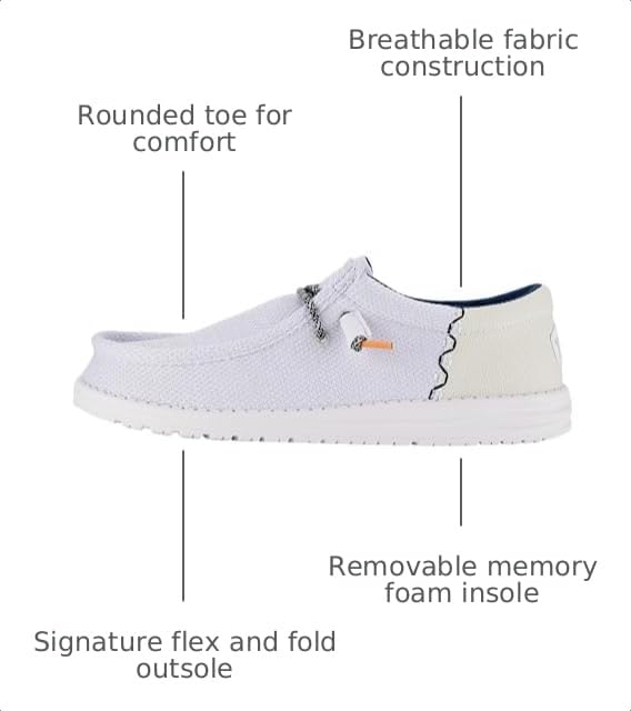 Image of HEYDUDE Men's Wally Funk Open Mesh | Men's Shoes | Men Slip-on Loafers | Comfortable & Light-Weight