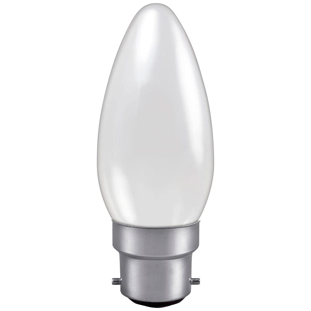 2X Opal Candle Light Bulb 40w / BC Bayonet Cap White Pearl Soft Lamps
