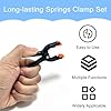 Gentpovth Jeu de 20 Pince à Ressort, 2 Pouce 70mm Pince Plastique, Pinces de serrage à une main, Pinces à Ressort avec Griffe Active, Pince Polyvalente pour Travaux du Photographie Jardin Terrasse #3