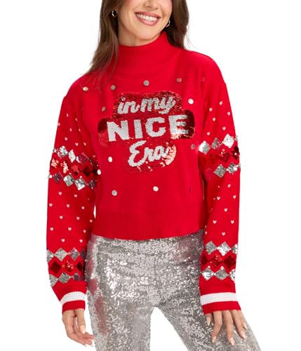 Image of Tipsy Elves Women's Christmas Sweaters - Women's Ugly Christmas Sweaters - Embellished Winter Holiday Pullovers