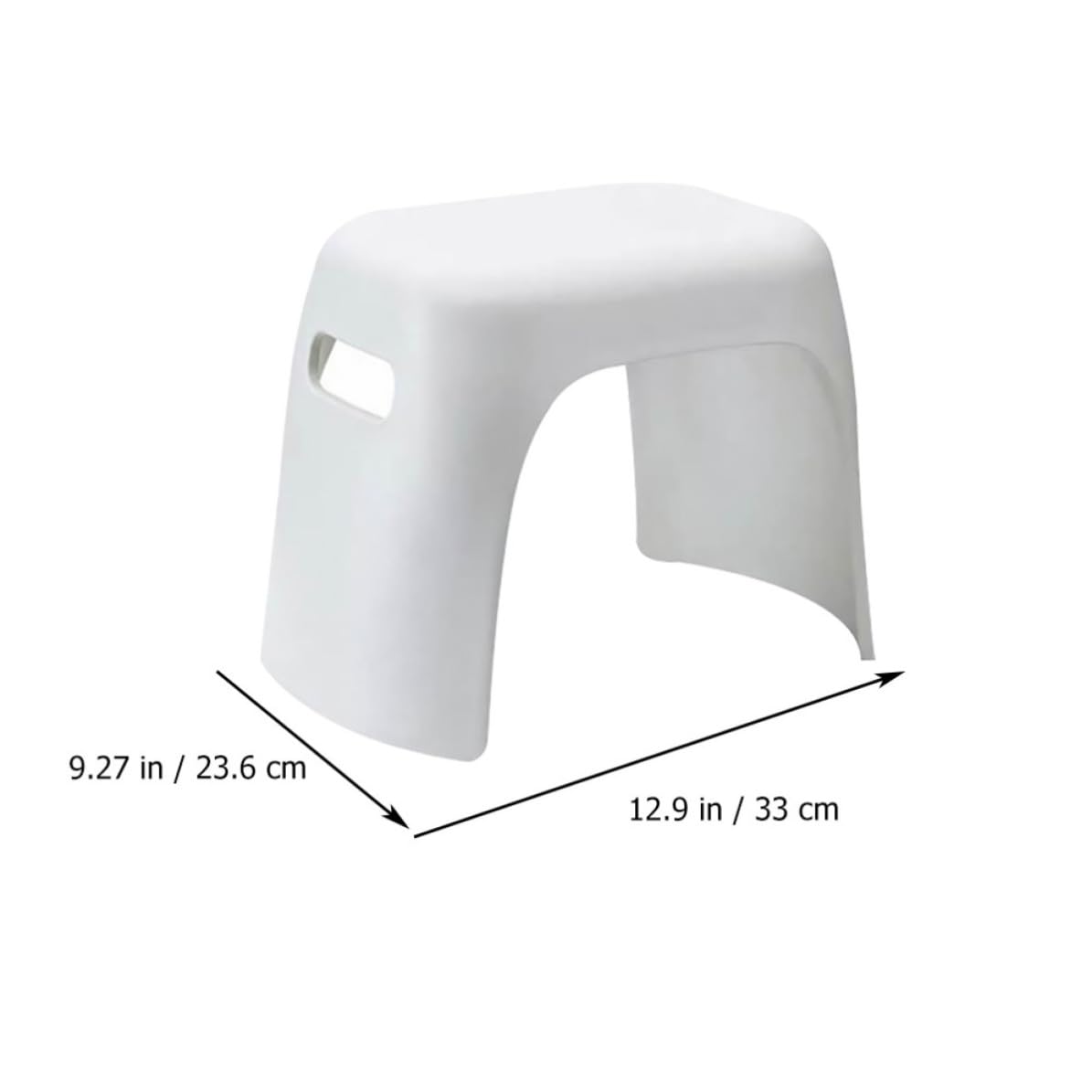 EXCEART Taburete de Plástico, PP, Antideslizante, Blanco