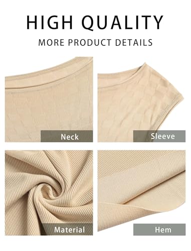 Image of ZAFUL Womens Summer Tops 2025 Off The Shoulder Cap Sleeve Ribbed Knit Trendy Slim Fit Going Out Shirts Lightweight Sweaters