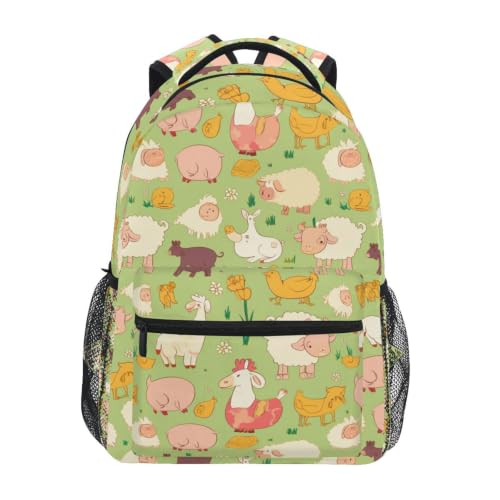 Sac à dos école animaux de ferme lunatique fini le mal de dos de l'étudiant