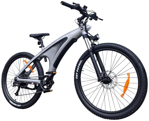 HX Q5 Shark Bicicleta Eléctrica Montaña para Adultos con Carga rápida 48V 20AH Batería Extraíble,27.5'x2.25' Tyre EBike con luz RGB,SHIMAN0 7 velocidades,Frenos de DIS hidráulicos y Alcance 90-120KM