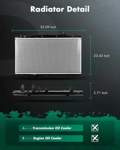 Image of SCITOO Engine Coolant Radiator compatible with Honda Accord