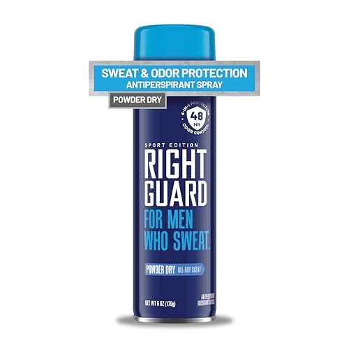Right Guard Sport Powder Dry Scent Antiperspirant & Deodorant Spray - 4-in-1 Protection Spray...