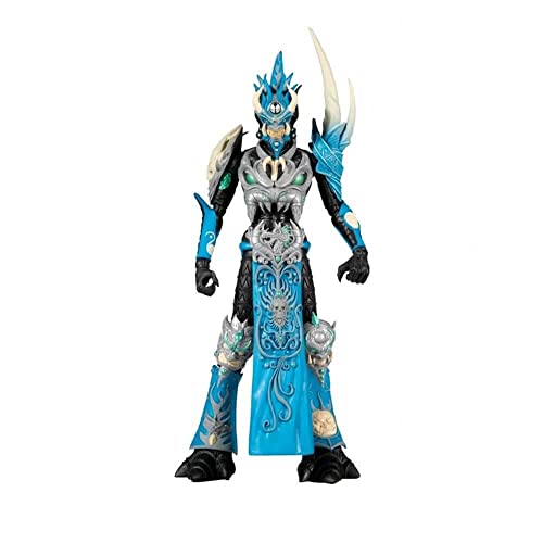 La Gold Label Series Mandarin Spawn presenta una Prova Blue Mandarin, rispetto all'iterazione rossa precedentemente conosciuta; include dettagli scolpiti in faccia, dettagli e armi rispetto alla sua controparte Rossa