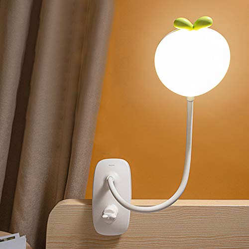 ACMHNC LED Lampe À Pince Pour Lit Enfant, Flexible À 360° Liseuse Lampe Clipsable 3 Modes Éclairage Et 5 Intensité Variable, Lampe De Bureau Led Sans Fil...