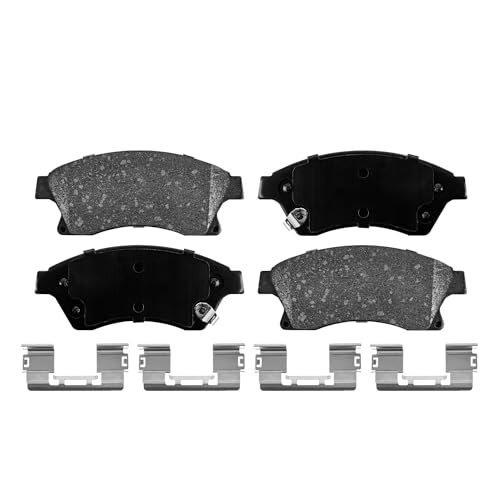 Image of Detroit Axle - Front Brake Pads for 2011-2015 Chevrolet Cruze 2012-2017 Sonic 2016 Cruze Limited, Ceramic Brake Pads w /Hardware Replacement