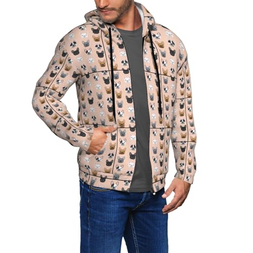 Sweat à capuche homme avec imprimé moderne veste de sport polyvalente