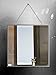 Liootech Fogless Shaving Shower Mirror, Fog Free Mirror Narrow Bezel Ultra-Thin 6.7 inch Metal Frame with 2 Stainless Steel Chains 17.3 & 10.6 inch