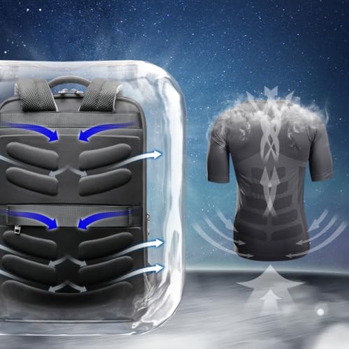 Mochila delgada para portátil 15" resistente al agua negra miniatura 5