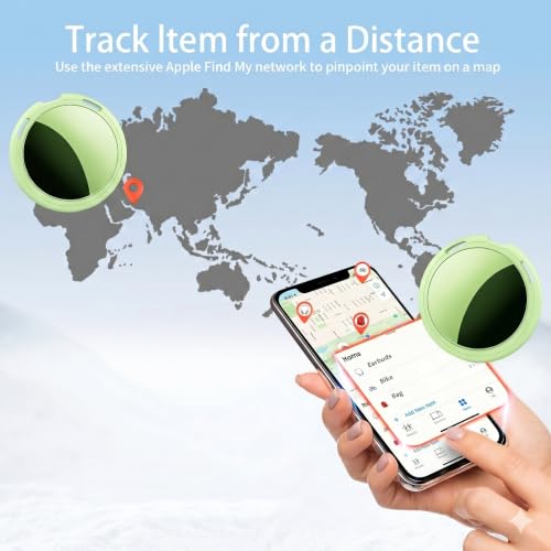 Image of 2 Pack Tracker Tags [Apple MFi Certified] Pair with Apple Find My (iOS Only) Bluetooth Air Smart Tags Key Finder Item Locator Waterproof Finder Worldwide Tracking for Pets Wallet Backpack Dogs Luggage