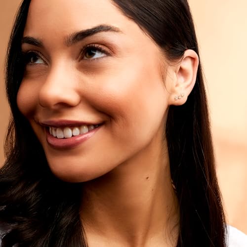 Pure Collection by Ross-Simons 0.10 ct. t.w. Diamond 3-Star Flat-Back Earrings in 14kt Yellow Gold2