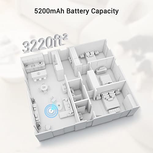 Ultenic T10 Robotstofzuiger met leegstation, 3000 Pa zuigkracht Robotstofzuiger met dweilfunctie, 280 minuten looptijd, mapping van meerdere verdiepingen, APP, Spraak, Alexa, Google Home bediening - Image 7