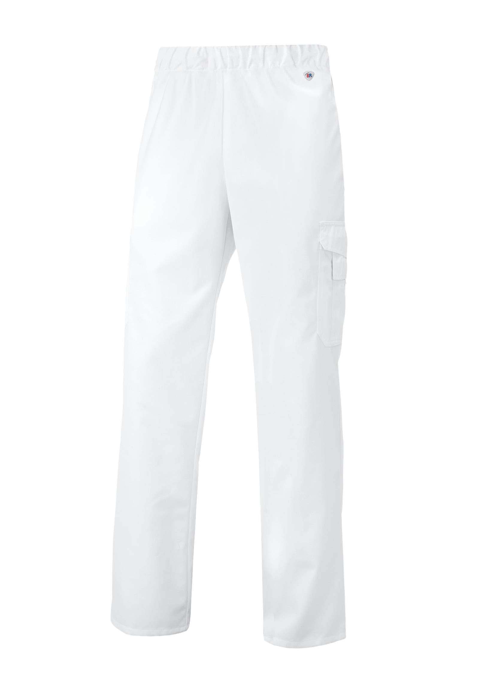 BP 1646-400-21-2XLl, Unisex trousers, with elasticated waist 215,00 g/m², fabric blend white, 2XLl