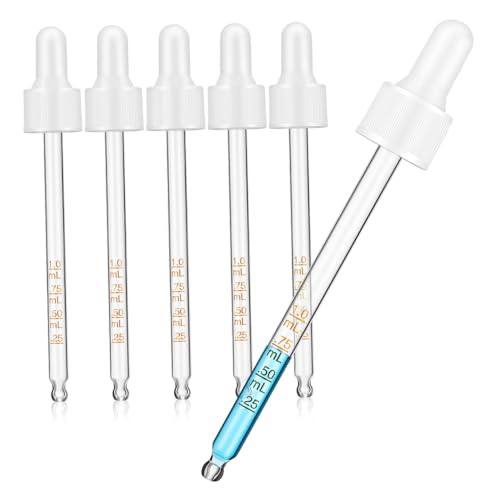 Cabilock - Cabilock 6pièces Lot De Pipettes Compte-gouttes Verre Calibrées Pour Liquides Outils De Soins Peau Et Expériences