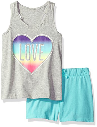The Children's Place Girls' Tank Top and Jersey Shorts Active Outfit
