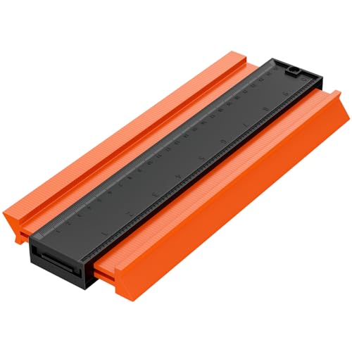Relota Color Naranja Medidor Contornos, Laminada Marcado Copiador Profesionals, Copia Medición Laminados, Irregular Calibrador Perfil, Duplicador Formas Precisa con Graduaciones, para Cortar Medidas