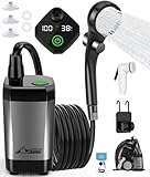 WADEO Tragbare Campingdusche Akku mit Pumpe