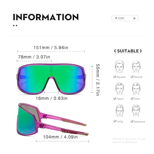 Sports Polarized Sunglasses for Men Women Cycling Driving Fishing Sunglasses UV Protection