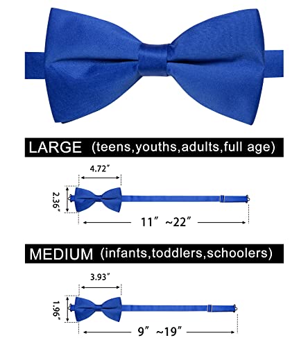 Image of YourTies Bow Ties for Men Pretied Bowties Solid Color Satin Bow Tie Formal Business Tuxedo Wedding Party Prom