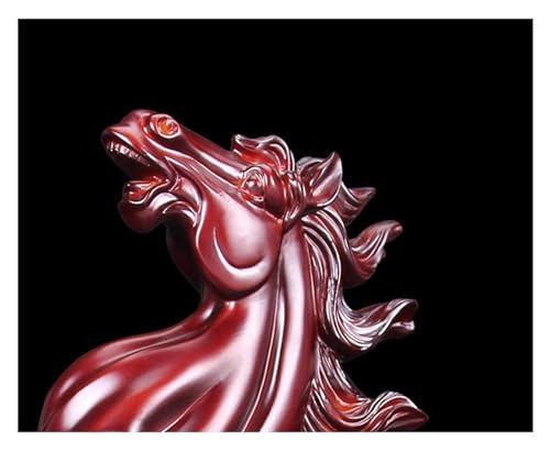 Statue de cheval de table en résine RLKHXBS M pour décoration de bureau chic - 3