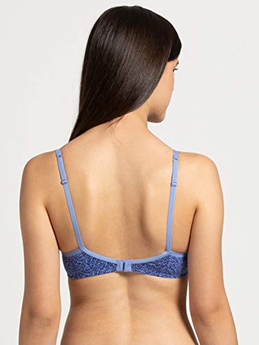 Image of Jockey 1723 Women Wirefree Padded Super Combed Cotton Elastane Stretch Medium Coverage T-Shirt Bra with Lace Styling