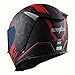 1STORM Motorcycle Full Face Helmet Skull King Matt Red+ One Extra Clear Shield, Size Large (57-58 cm,22.4/22.8 Inch)