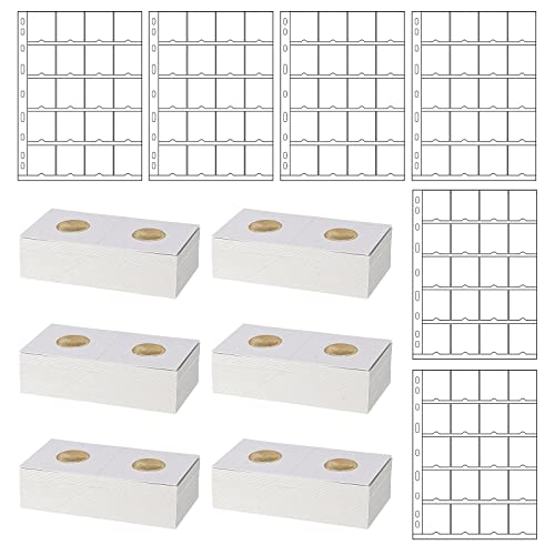 Kyrio Monederos de cartón 300 en 6 tamaños surtidos, con 10 hojas de páginas de bolsillo para monedas, 8 hojas de surtido de páginas de 2" x 2" de tamaño para suministros de colección de monedas Cover