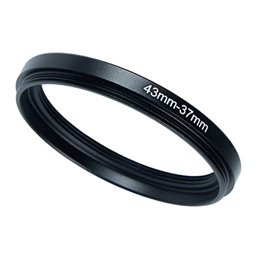 Image of 43mm to 37mm Step-Down Ring Filter Adapter for All Brands UV ND CPL Metal Ring Step-Down Rings Adapter Filter (43mm-37mm)