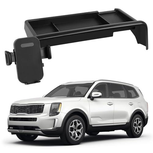 10.25Inch Car Phone Holder Mount Compatible With Kia Telluride EX/SX 2020-2022, LX/S 2022,Accessories Custom Fit Screen & Mobile Phone Stand 360°Adjustable Cell Phone Stability Car Decoration Mods Car