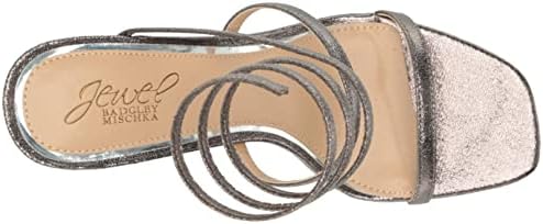 Jewel Badgley Mischka Reina Metallic Wrapped Ankle Stiletto Heel | Image 4