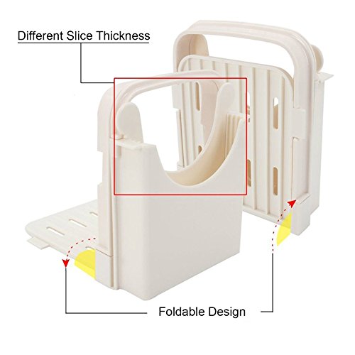 Bread Slicer,Bread Cutter Adjustable Sandwich Maker Manual Handhold Loaf Cutter Machine Foldable Toast Slicer for Homemade Bread - 5