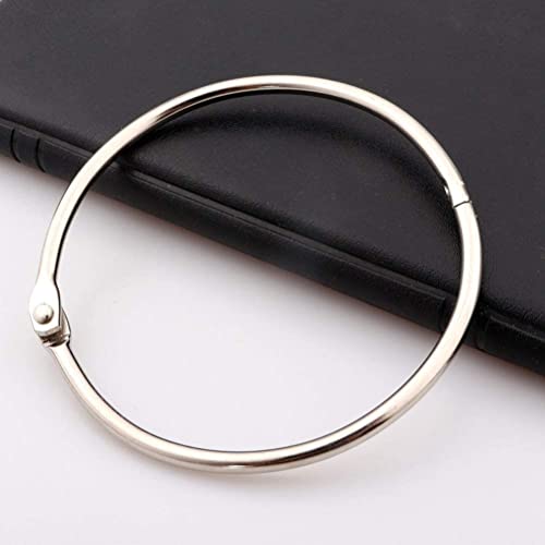 Image of DEZIINE� 38mm Loose Leaf Binder Ring Key Chain Key Rings Card Ring Stainless Steel(100pcs)