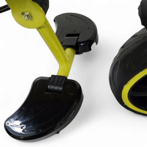 Image of MEKASHI Kids Tricycle for 1-6 Years with Parent Push Handle, EVA Wheels, Safety Guard, Front & Rear Storage Basket, Footrest, Bottle Holder, Yellow