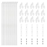 MECCANIXITY 15Set 1.2x500mm Z Push Rods Parts & Nylon Control Horns for DIY RC Car,Boat,Car,Airplane,Helicopter Model Replacement