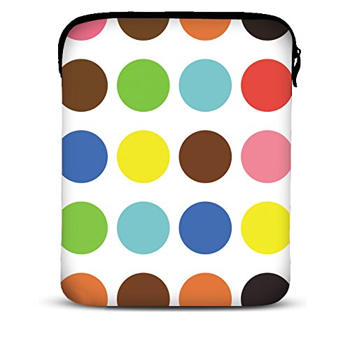 MySleeveDesign  Funda Universal de Neopreno para iPad Mini Tablet de 7-7,9 Pulgadas  Varios DISEÑOS Y Colores - Colored Points