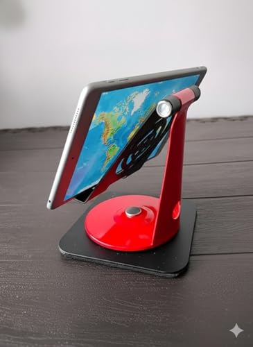 Image of Design Mobile Phone Metal Stand /Holder for Smartphones Cell Phone and Tablet Lightweight Metal Mobile Stand | Angle Adjustable Desk Phone Holder | Sturdy Anti Slip Base | Compatible with iPhone,
