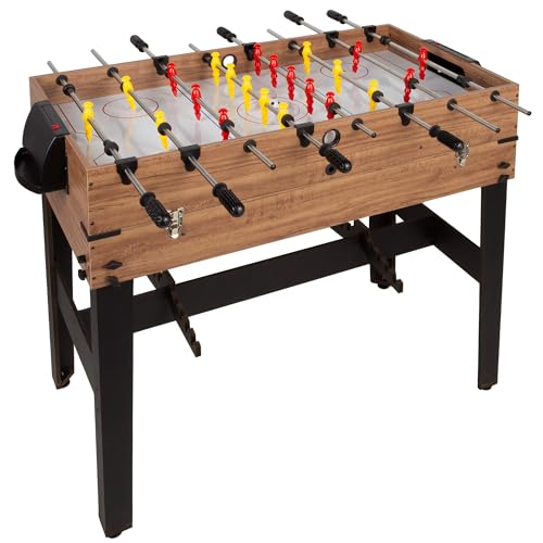 COLORBABY 85431 CB Games Mesa multijuegos 3 en 1, Futbolín con Patas, Air Hockey, Billar, 81x42x60 cm, 2-4 Jugadores, Madera y Acero, Robusta y Duradera, Juegos Mesa, Futbolines para niños, +6 años