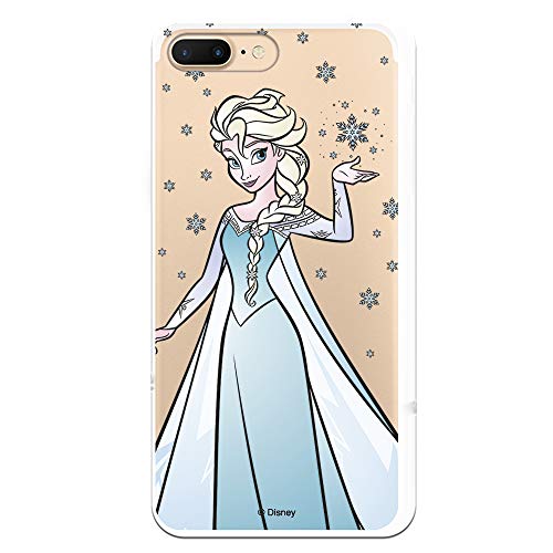 Funda para iPhone 7 Plus - iPhone 8 Plus Oficial de Frozen Elsa Silueta para Proteger tu móvil. Carcasa para Apple de Silicona Flexible con Licencia Oficial de Disney.