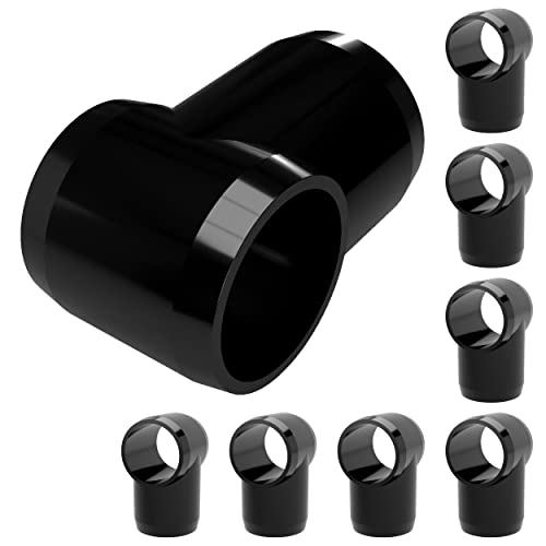 Hottest Sale FORMUFIT F034STE-BK-8 Slip Tee PVC Fitting, Furniture Grade, 3/4" Size, Black (Pack of 8)