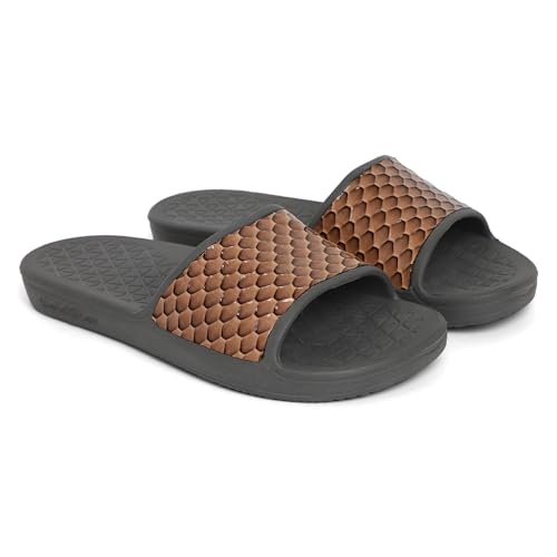 Image of GOLDSTAR DANA-02 Grey Comfortable EVA Waterproof Slippers Flip Flops Chappals Cushioned Sliders Daily Use Slipper Slip-On Slipper /Sliders For Women