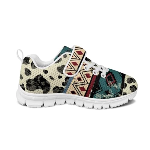 Black Print Kids Sneakers Boys Athletic Running Shoes Single Buckle Girls Running Tennis Mesh Shoes2