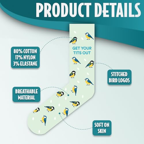 SC Products Bird Watching Funny Socks Rude Gifts for Women | Cotton Size 4-7 Naughty Novelty Socks Joke Presents for Her | Funny Secret Santa Gifts For Women Inappropriate Gift for Her for Christmas - Image 4