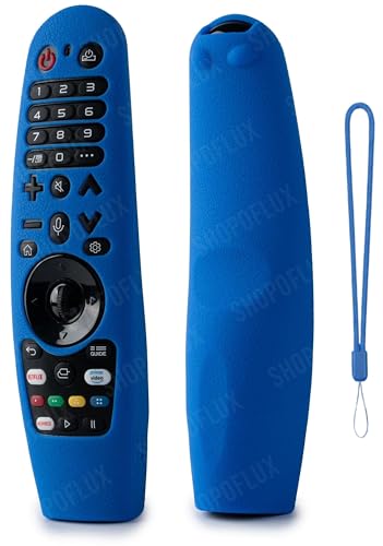 Image of Shopoflux Silicone Full Wrap Case Compatible with LG Magic Remote with Lanyard [Remote Not Included] (Blue)