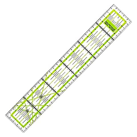 Clear Sewing Ruler 30x5cm Acrylic Patchwork Ruler Sewing Ruler with Double-Coloured Grid Lines DIY Quilting Tool for Measuring and Cutting Cover